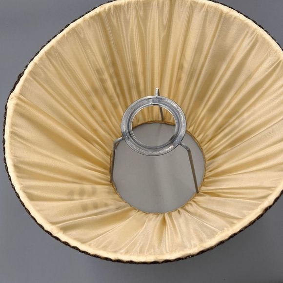 Rare Vintage Royal Delft Hand-Painted Silk Pleated Lamp Shade - Picture 6 of 11